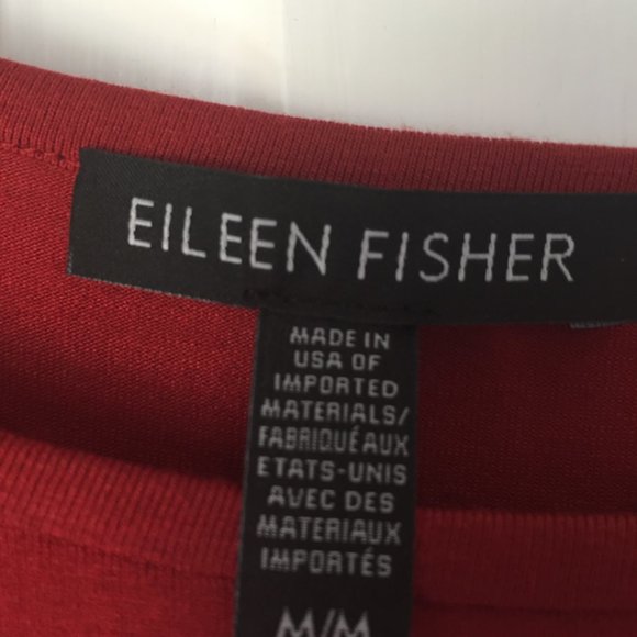 BRAND NEW EILEEN FISHER RED TOP - Picture 3 of 5